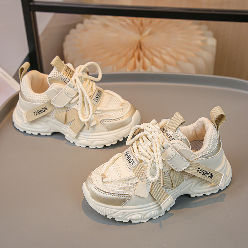 Meitenēm skriešanas apavi - Velcro aizdare, bieza pacēlāja zole augstumam, elpojošs mākslīgās ādas virsējais, gumijas zole, vecums 7-16 gadi, vasara-pavasaris-rudens