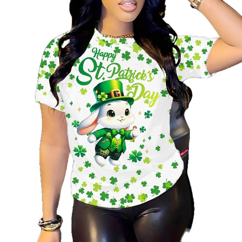 Milk Silk T-krekls, 70–80% poliesters, 3D drukas raksts, brīvs piegriezums, īsās piedurknes, apaļš kakls, pavasaris 2025