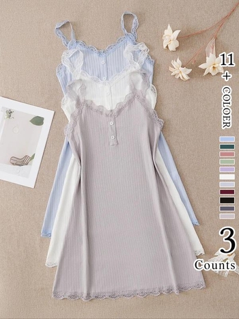 Női hálóruha csipkével, elöl gombokkal és satin masnival, féloldalas plüss anyag, pamut tartalom kevesebb mint 30%, 2025 tavasz