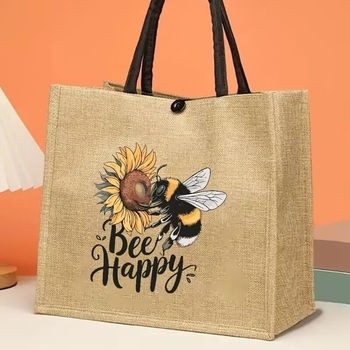 Lininė tote rankinė, pagalvės formos, nailoninis pamušalas, virviniu uždarymu, pavasaris 2025