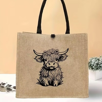 Lininė tote rankinė, pagalvės formos, nailoninis pamušalas, virviniu uždarymu, pavasaris 2025