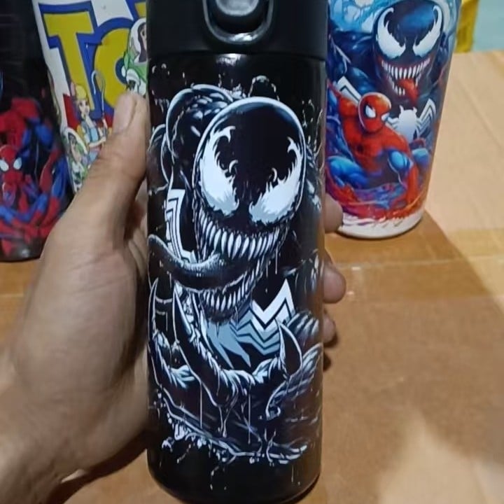 Siltināta krūze ar karikatūras dizainu, taisnas formas krūze, 304 nerūsējošais tērauds, 6–12 stundu izolācija