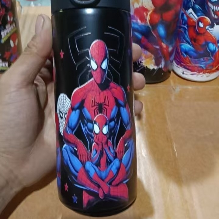 Siltināta krūze ar karikatūras dizainu, taisnas formas krūze, 304 nerūsējošais tērauds, 6–12 stundu izolācija