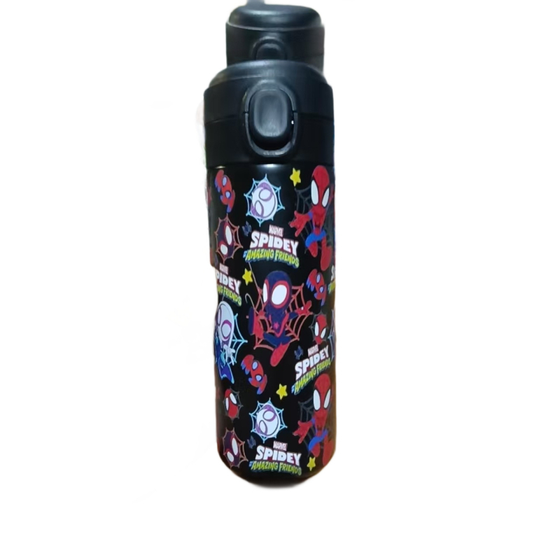 Siltināta krūze ar karikatūras dizainu, taisnas formas krūze, 304 nerūsējošais tērauds, 6–12 stundu izolācija