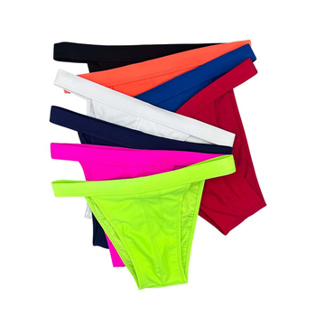 Мъжки плувни бикини с висок разрез, едноцветен, найлонова материя, подплата полиестер, за възрастни мъже