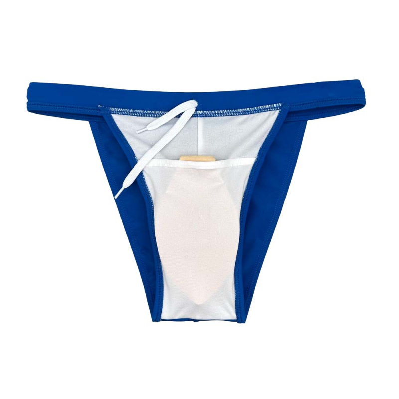 Мъжки плувни бикини с висок разрез, едноцветен, найлонова материя, подплата полиестер, за възрастни мъже
