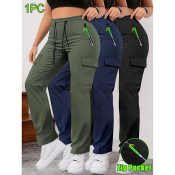 Ženske hlače za posao i slobodno vrijeme — široki kroj, duge, srednji struk, 95% poliester, bez naboravanja