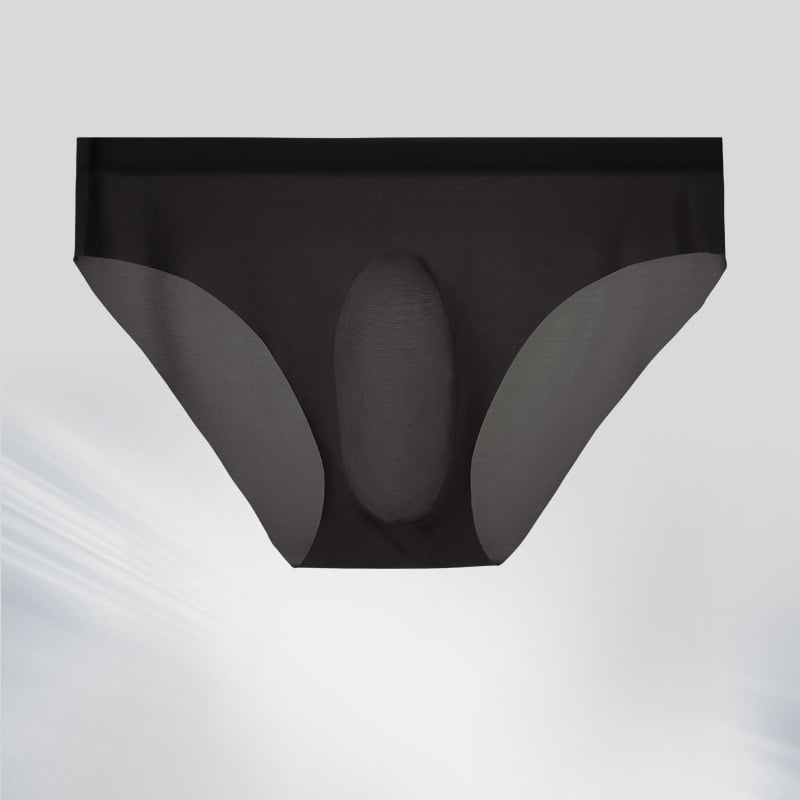 Vīriešu biksītes Ice Silk, 3D reljefs, daļēji caurspīdīgas, vidējā josta, ātra žūšana