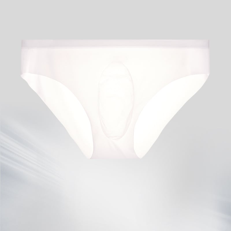 Vīriešu biksītes Ice Silk, 3D reljefs, daļēji caurspīdīgas, vidējā josta, ātra žūšana