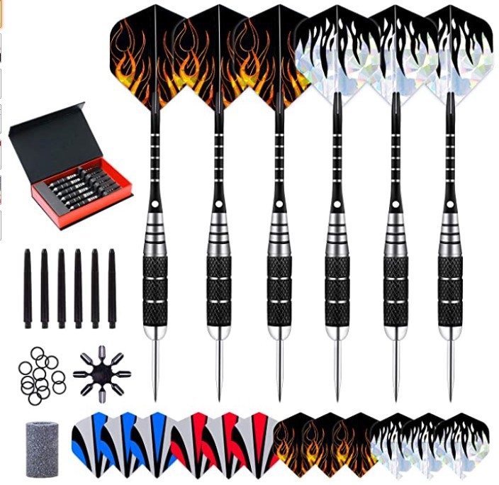 Jinhui dārts komplekts, alumīnija sakausējums, svars 22 g, adatu gals, dāvanu kastīte