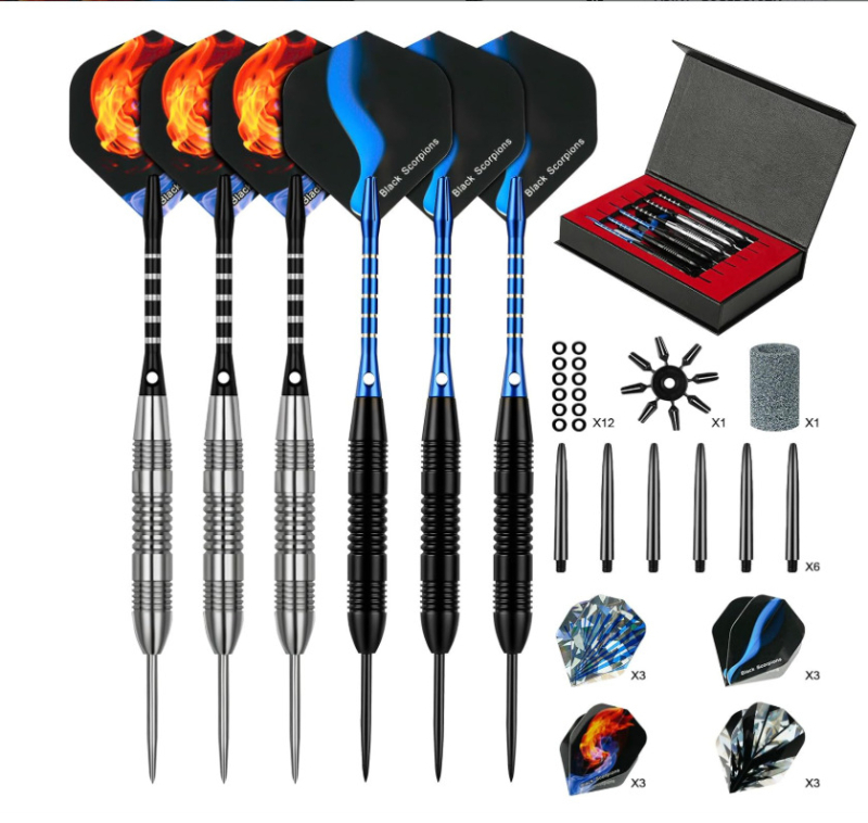 Jinhui dārts komplekts, alumīnija sakausējums, svars 22 g, adatu gals, dāvanu kastīte