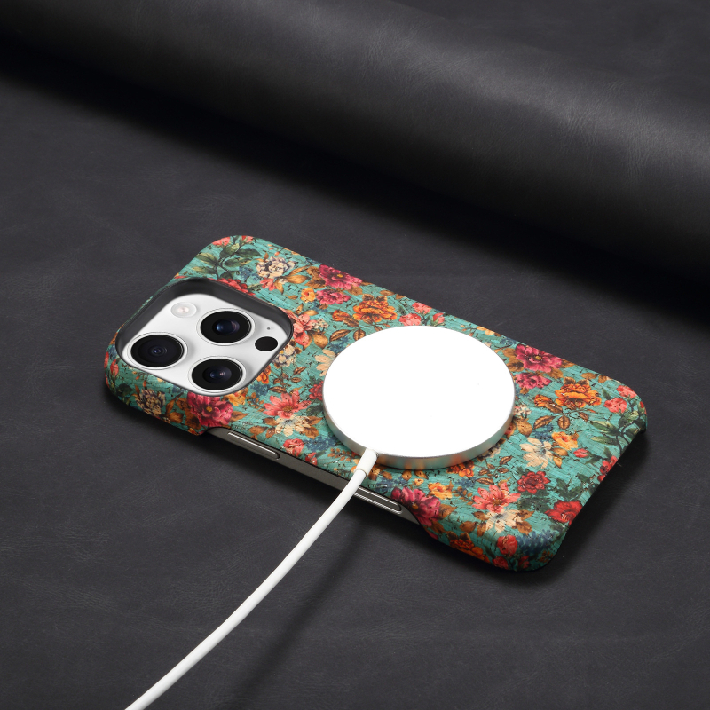 Denior korķa aizmugures vāciņš iPhone 14 Pro / Pro Max / 14 Max, roku darbs, izturīgs pret kritieniem