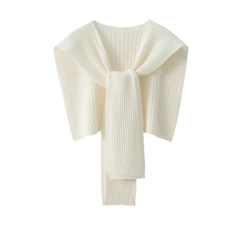 Unisex adīta šalle-vestes korejiešu stilā, warp-knit imitācijas kašmīrs, daudzfunkcionāls