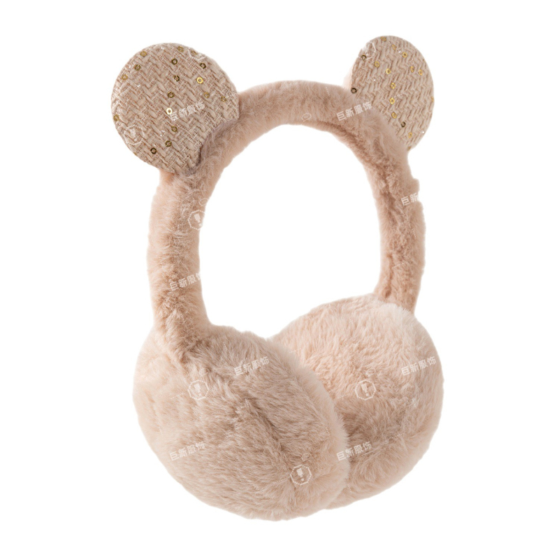 Koreai stílusú fülvédők – aranyos kör alakú fülek, plüss meleg téli kültéri használatra, uniszex felnőttek