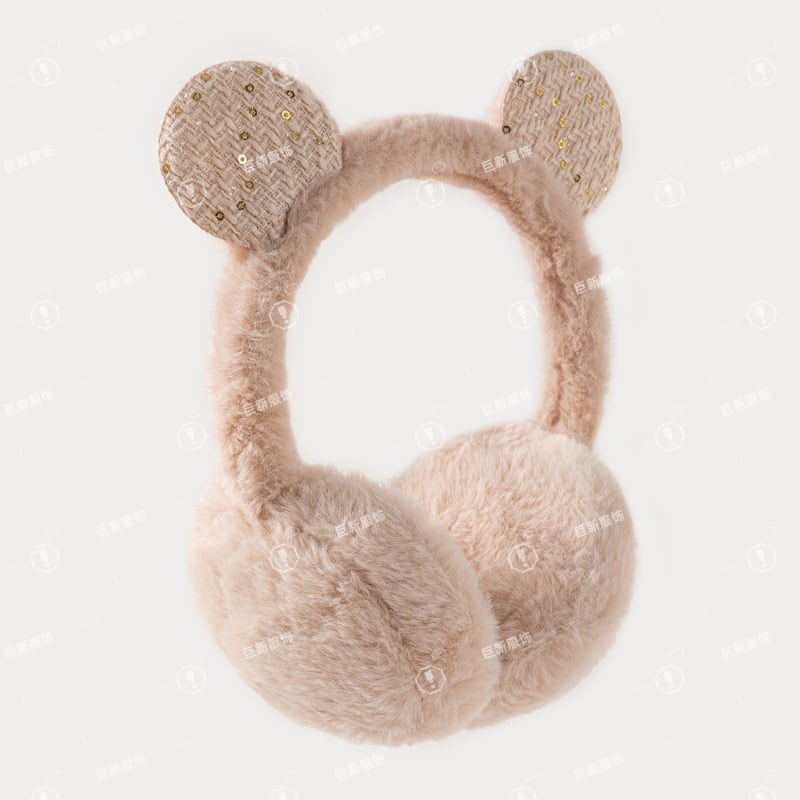 Koreai stílusú fülvédők – aranyos kör alakú fülek, plüss meleg téli kültéri használatra, uniszex felnőttek