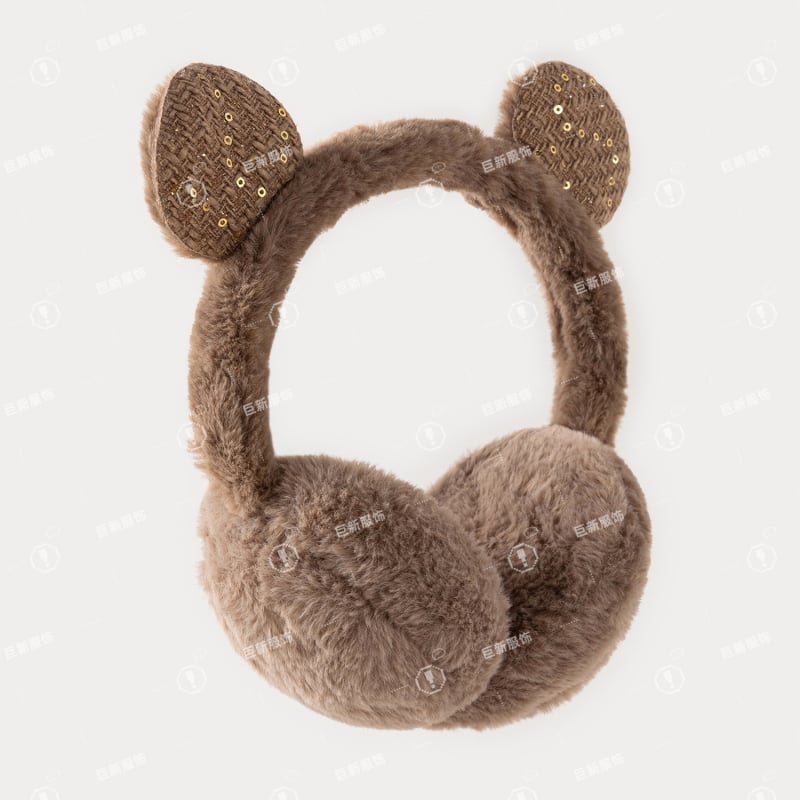 Koreai stílusú fülvédők – aranyos kör alakú fülek, plüss meleg téli kültéri használatra, uniszex felnőttek