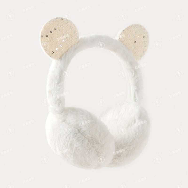 Koreai stílusú fülvédők – aranyos kör alakú fülek, plüss meleg téli kültéri használatra, uniszex felnőttek