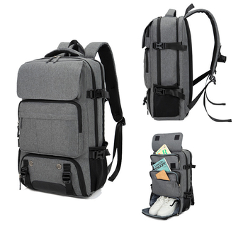 Ceļojumu mugursoma ar lielu ietilpību, USB interfeiss, 36–55L, Oxford audums, piemērots 16 collu klēpjdatoram, izliektas plecu siksnas