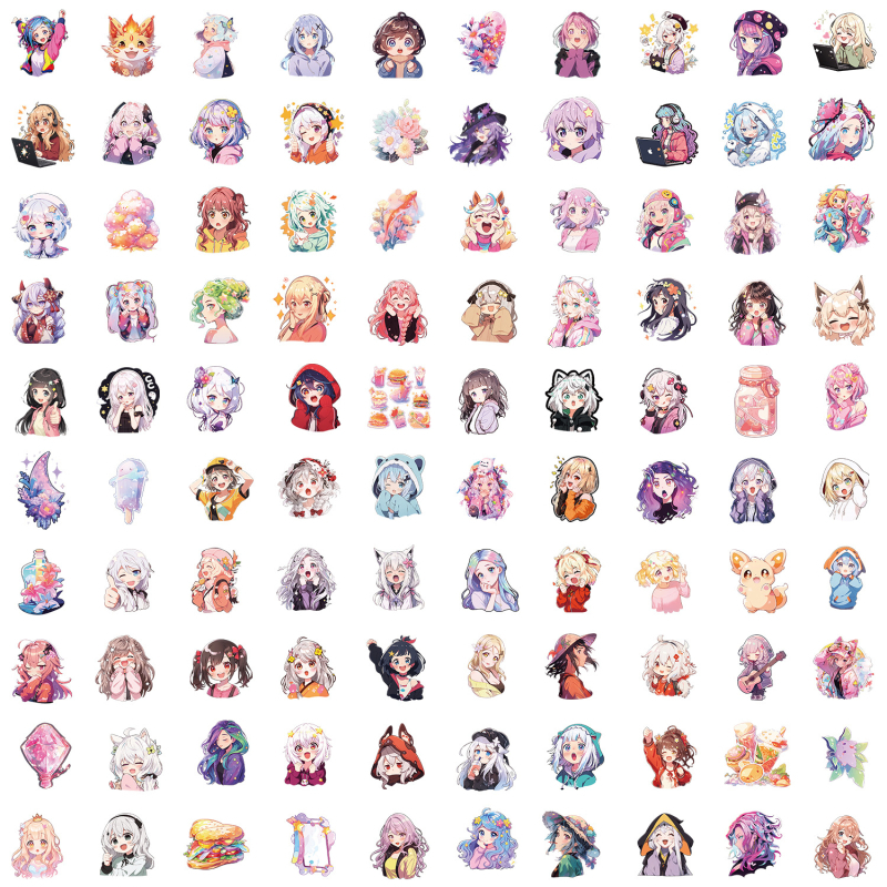 Naljepnice graffiti u japanskom stilu – vodootporne, samoljepljive dekorativne naljepnice za telefone, prtljagu i prijenosna računala (tiskarski proces)