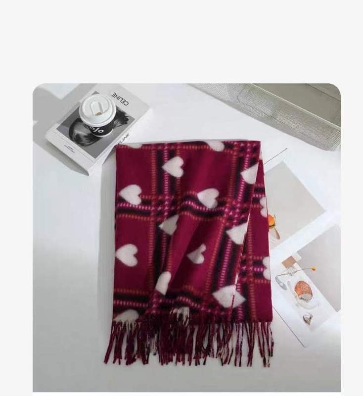 Женски вълнен шал с каре и пискюли, мек и топъл, квадратен шал за рамене • В наличност • Код: JH-SJHS • Стартиране: пролет 2022 • Сезон: зима