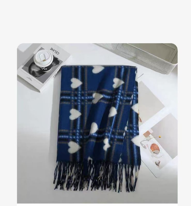 Женски вълнен шал с каре и пискюли, мек и топъл, квадратен шал за рамене • В наличност • Код: JH-SJHS • Стартиране: пролет 2022 • Сезон: зима