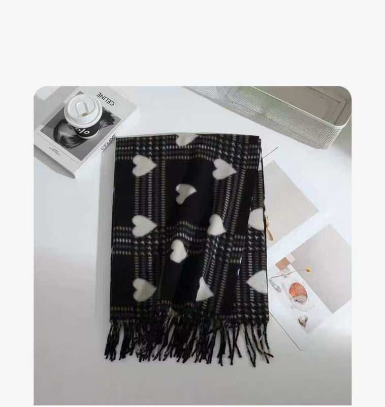 Женски вълнен шал с каре и пискюли, мек и топъл, квадратен шал за рамене • В наличност • Код: JH-SJHS • Стартиране: пролет 2022 • Сезон: зима