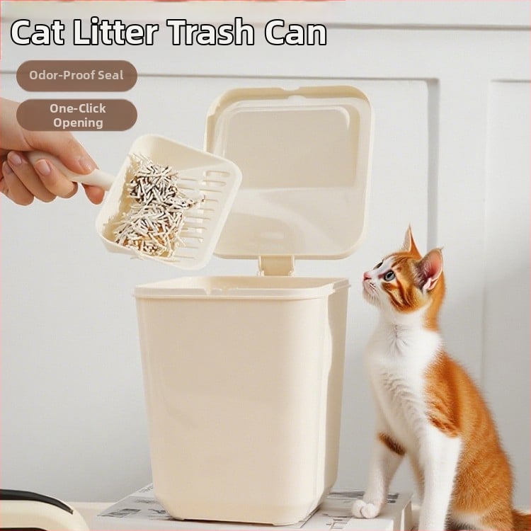 Pārvietojams kaķu smilšu trauks ar daudzfunkcionālu dizainu, PP materiāls, nav importēts, bez zīmola