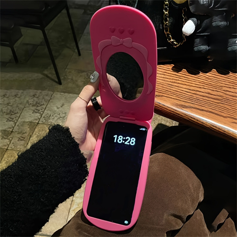 Silicone telefona vāciņš iPhone 16 Pro Max – mīļš rozes motīvs, triecienizturīgs