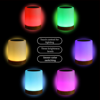 Nakts gaisma ar iebūvētu bateriju, stikla abažūrs, pogas slēdzis, gudra vadība, spriegums ≤36V