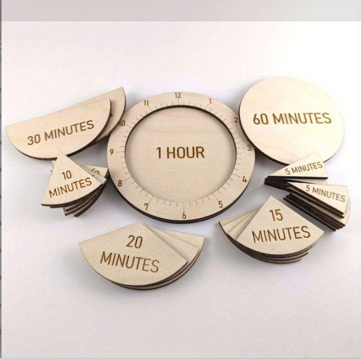 Koka pulksteņa puzles dēļu spēle bērniem – mūsdienīgs minimālisma stils, koks, preces numurs ZZ25091502, Kategorija: Puuzles dēļu spēle