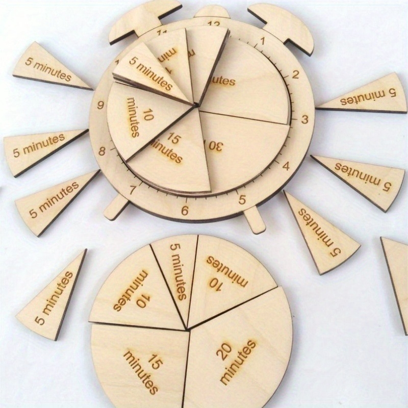 Koka pulksteņa puzles dēļu spēle bērniem – mūsdienīgs minimālisma stils, koks, preces numurs ZZ25091502, Kategorija: Puuzles dēļu spēle
