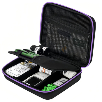 Diabēta instrumentu uzglabāšanas kārba – EVA materiāls, mūsdienīgs minimālisma stils, galda uzglabāšana, putekļu aizsardzība