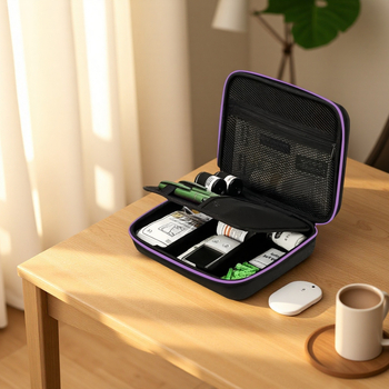 Diabēta instrumentu uzglabāšanas kārba – EVA materiāls, mūsdienīgs minimālisma stils, galda uzglabāšana, putekļu aizsardzība