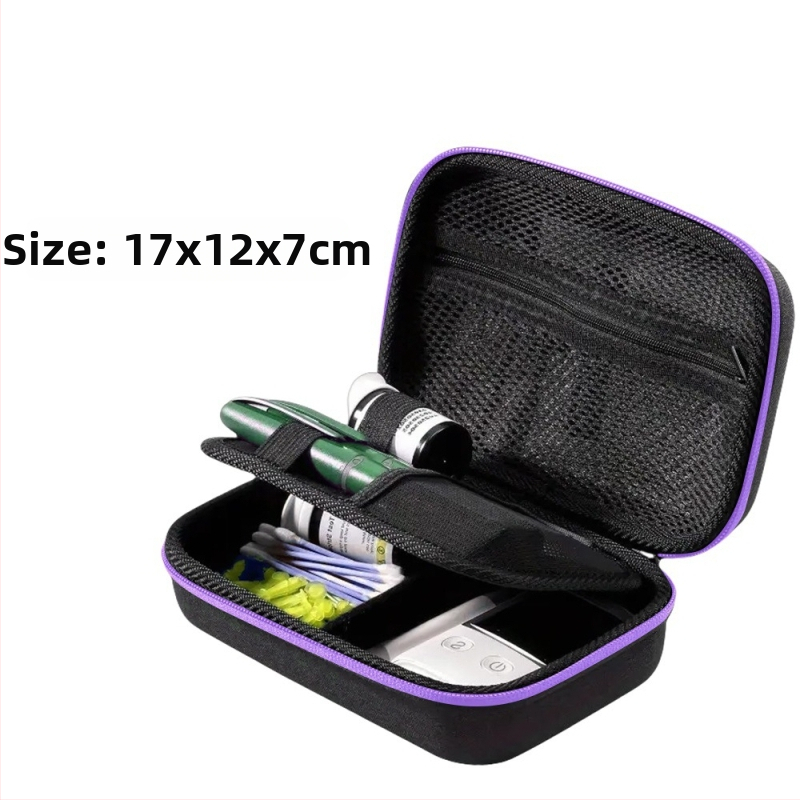 Diabēta instrumentu uzglabāšanas kārba – EVA materiāls, mūsdienīgs minimālisma stils, galda uzglabāšana, putekļu aizsardzība