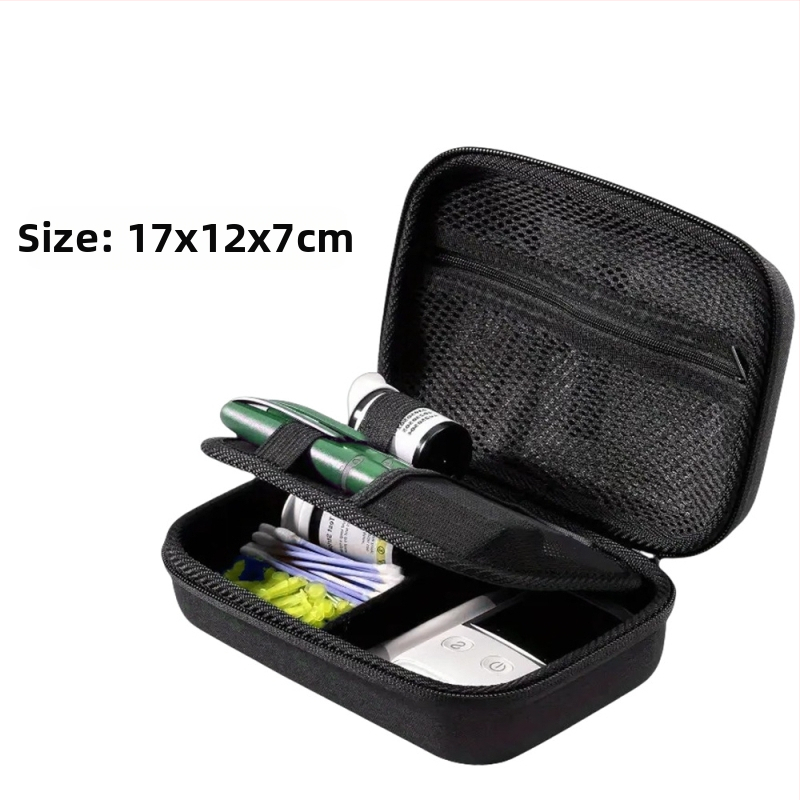 Diabēta instrumentu uzglabāšanas kārba – EVA materiāls, mūsdienīgs minimālisma stils, galda uzglabāšana, putekļu aizsardzība