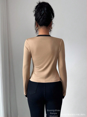 Set de două piese pentru femei: cămașă cu patchwork și pantaloni, țesătură len-bumbac, 3/4 mâneci, pantaloni 3/4, vară 2024