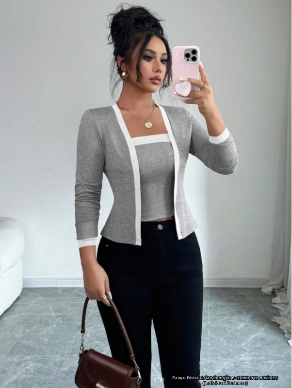 Set de două piese pentru femei: cămașă cu patchwork și pantaloni, țesătură len-bumbac, 3/4 mâneci, pantaloni 3/4, vară 2024