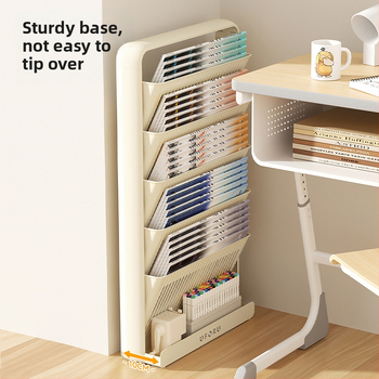 Sklopivi plastični regal za knjige za stol, 5 polica, moderni minimalistički stil