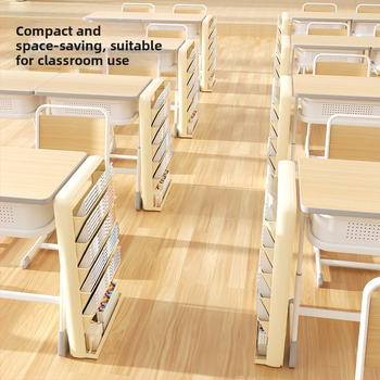 Sklopivi plastični regal za knjige za stol, 5 polica, moderni minimalistički stil