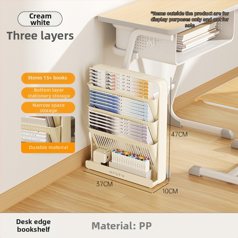 Sklopivi plastični regal za knjige za stol, 5 polica, moderni minimalistički stil