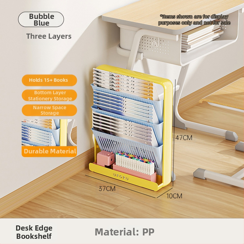 Sklopivi plastični regal za knjige za stol, 5 polica, moderni minimalistički stil