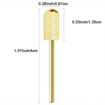 Volframa tērauda cilindriskā kupola veida slīpēšanas galva nagu noņemšanai un pedikīram — nagu virsmas pulēšanas instruments, OEM nomaiņa, tīrais saturs 6.7