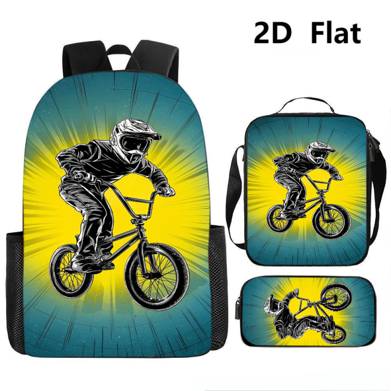 Unisex ποδηλατική τσάντα πλάτης, μεγάλη χωρητικότητα, ελαφριά, φλοράλ εκτύπωση, Oxford ύφασμα