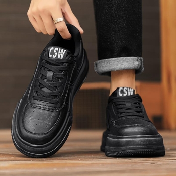 Platformas kurpes, ādas augšdaļa, apaļš purns, aizdare ar šņorēm, 8 cm papēdis