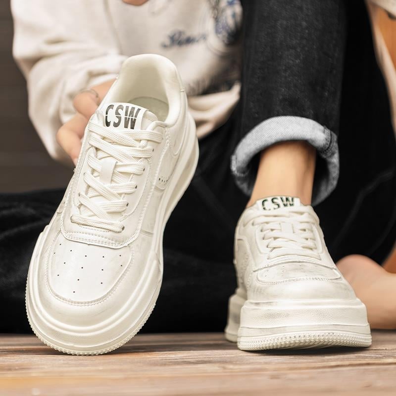 Platformas kurpes, ādas augšdaļa, apaļš purns, aizdare ar šņorēm, 8 cm papēdis