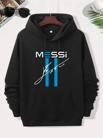 Muški fleksi hoodie s kapuljom i natpisom, slobodan kroj, poliester 91–95%.