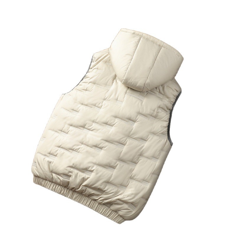 Muška vesta od poliestera sa kapuljom i zipom, debela zimu, podstava poliester