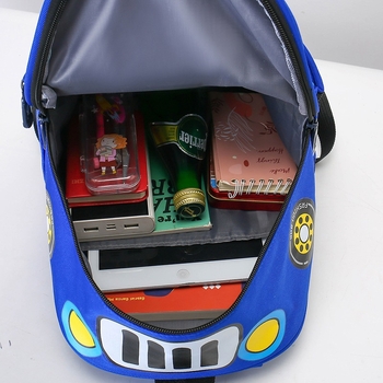 Bērnu mugursoma ar lielu ietilpību, unisex, neilons, elpojoša, izturīga pret nolietošanos, atstarojoša nakts drošībai, anime automašīnas motīvs