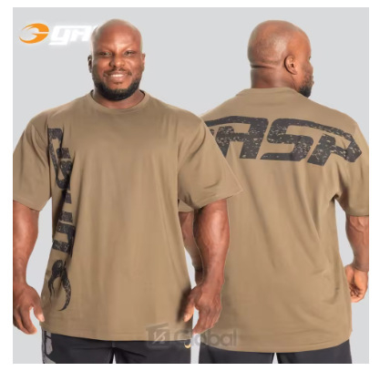 Fitnesa t-krekls brīvā piegriezumā, V formas kakls, elpojošs poliesters, īsas piedurknes, pielāgota druka