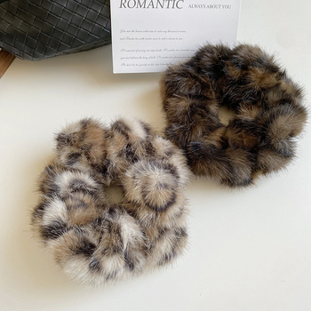 Pūkaina matu gumija ar bumbiņu, roku darbs, augsta elastība, Korejas stila, svaigs un salds